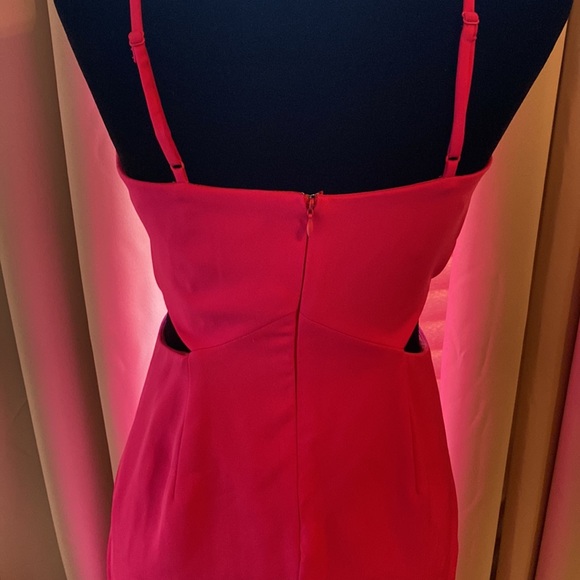 Hot Pink Midi Cutout Sheath Cocktail Dress. Women’s Size Small - Picture 5 of 10